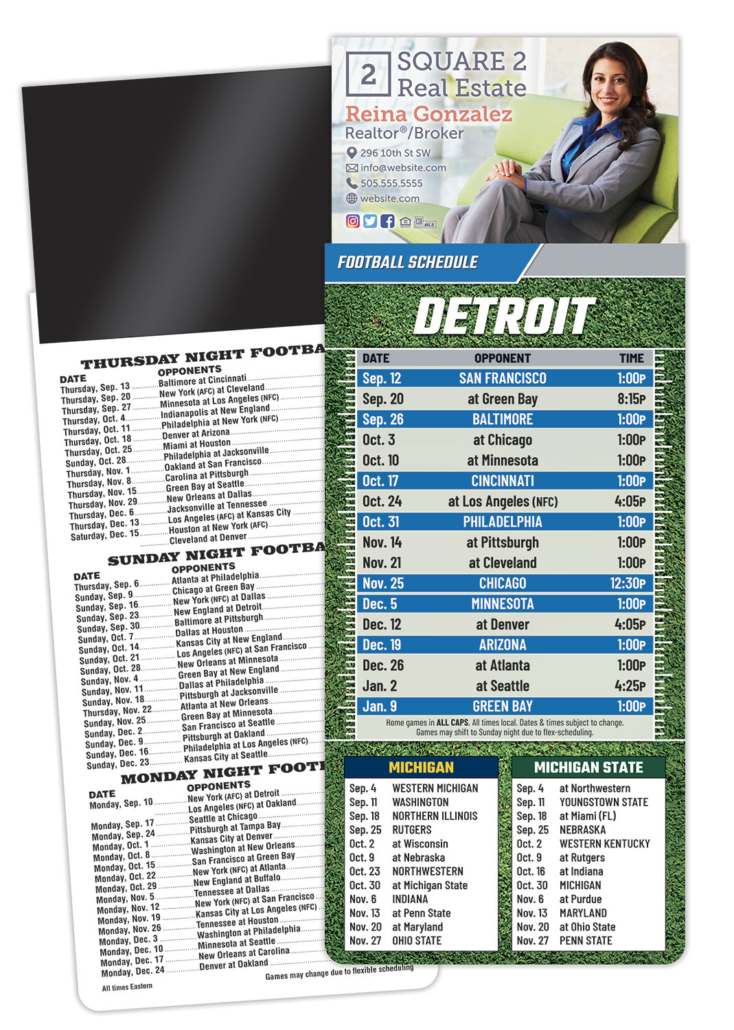 Magna-Card Business Card Magnet Football Schedules (3.5x9)