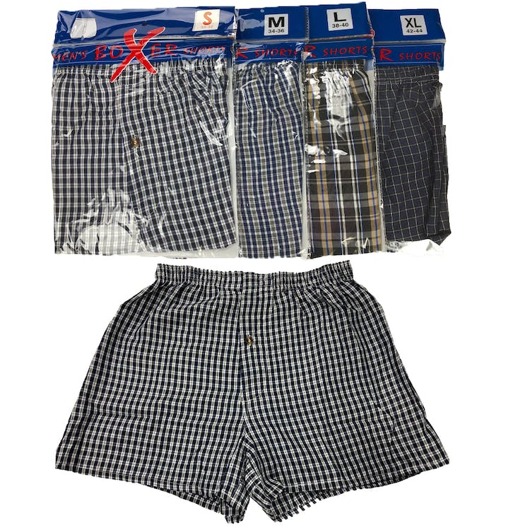 Men's Boxer Shorts - Medium Assorted Plaid 216 Count 3