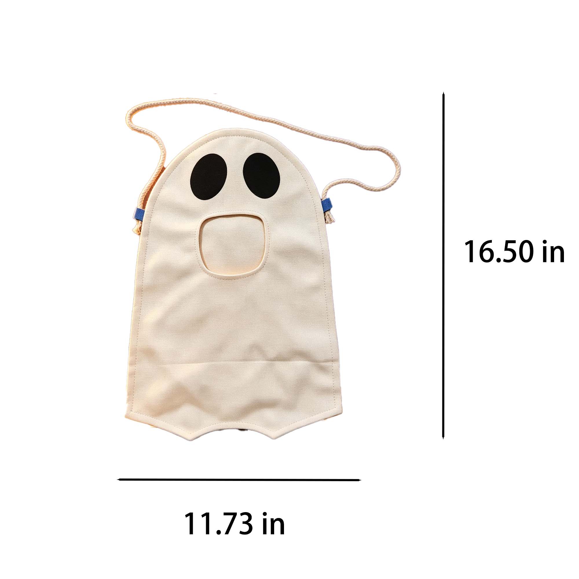 MOQ 20 Piece Halloween Ghost Candy Bag, custom tote bag with logo imprint 3