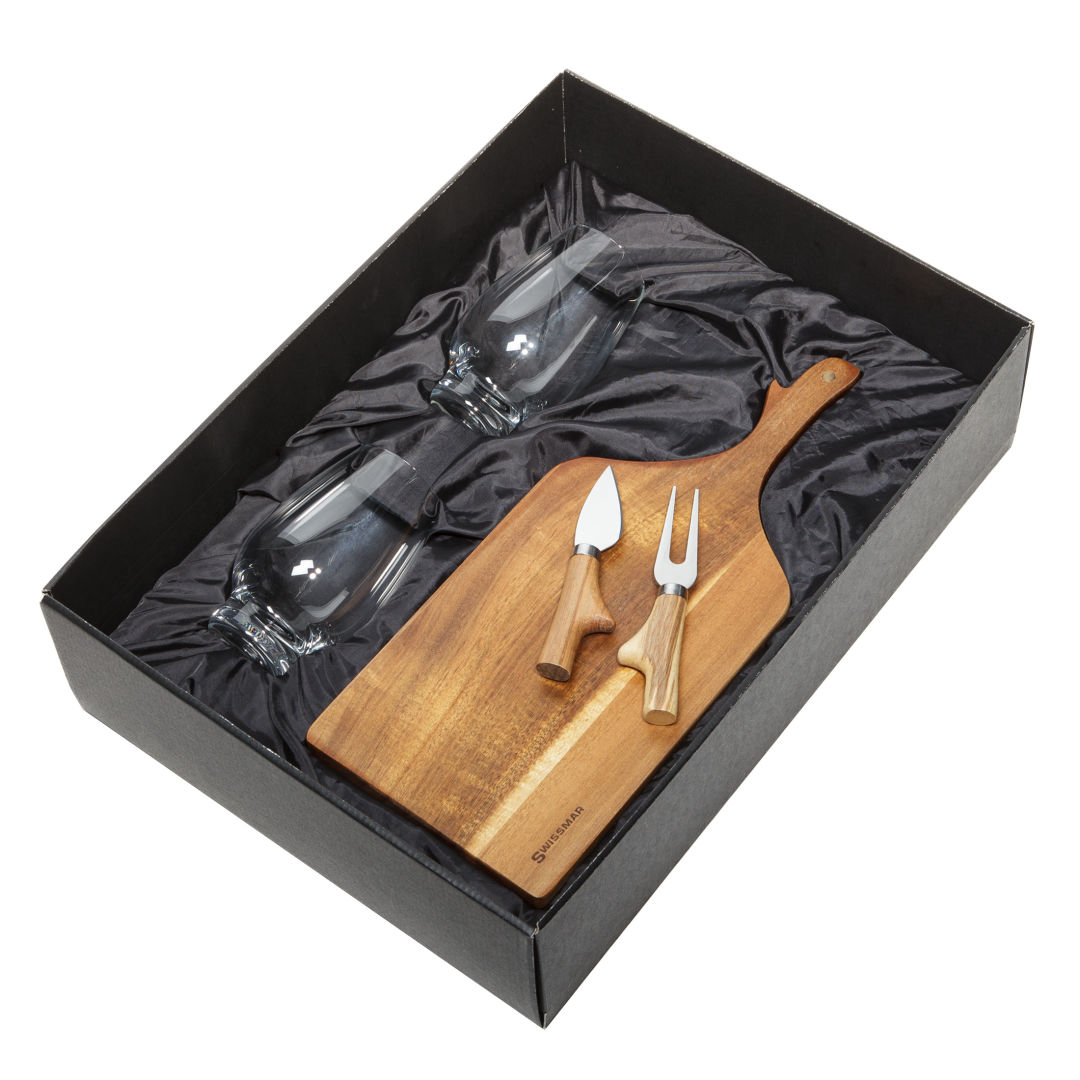 Swissmar Paddle Board & 2 Glenarden Stemless Wine Glasses - Thumbnail 3