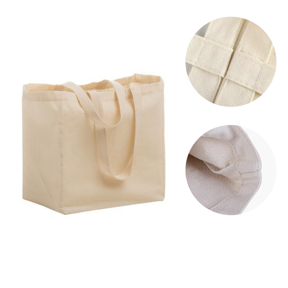 Poly-Cotton Canvas Grocery Tote Bag, custom tote bag with logo imprint 14