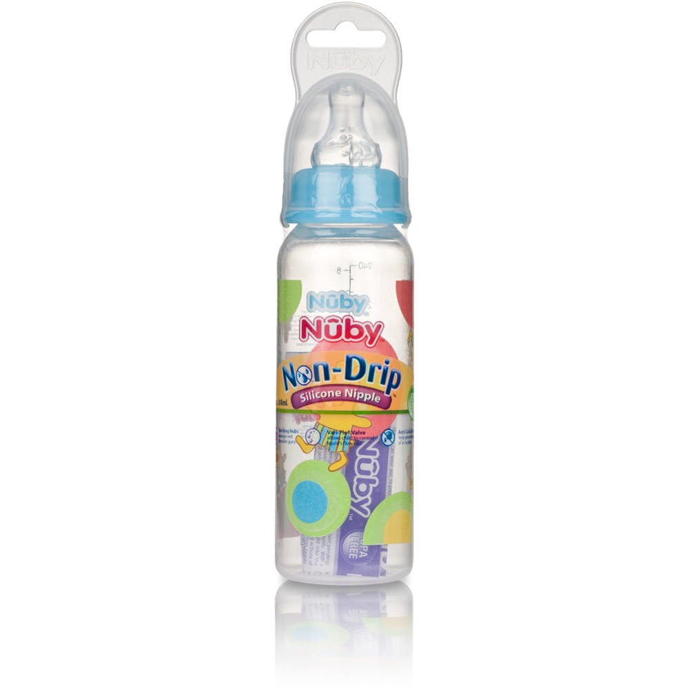 Nuby Non-Drip Baby Bottles - Assorted Prints 8 oz 3