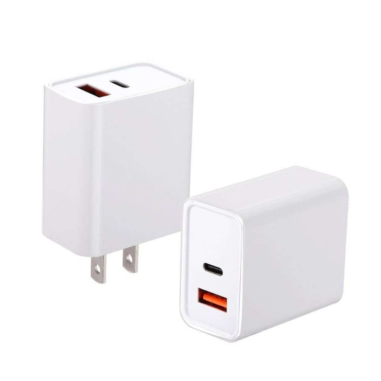 2-Port USB-C Wall Charger - White 3