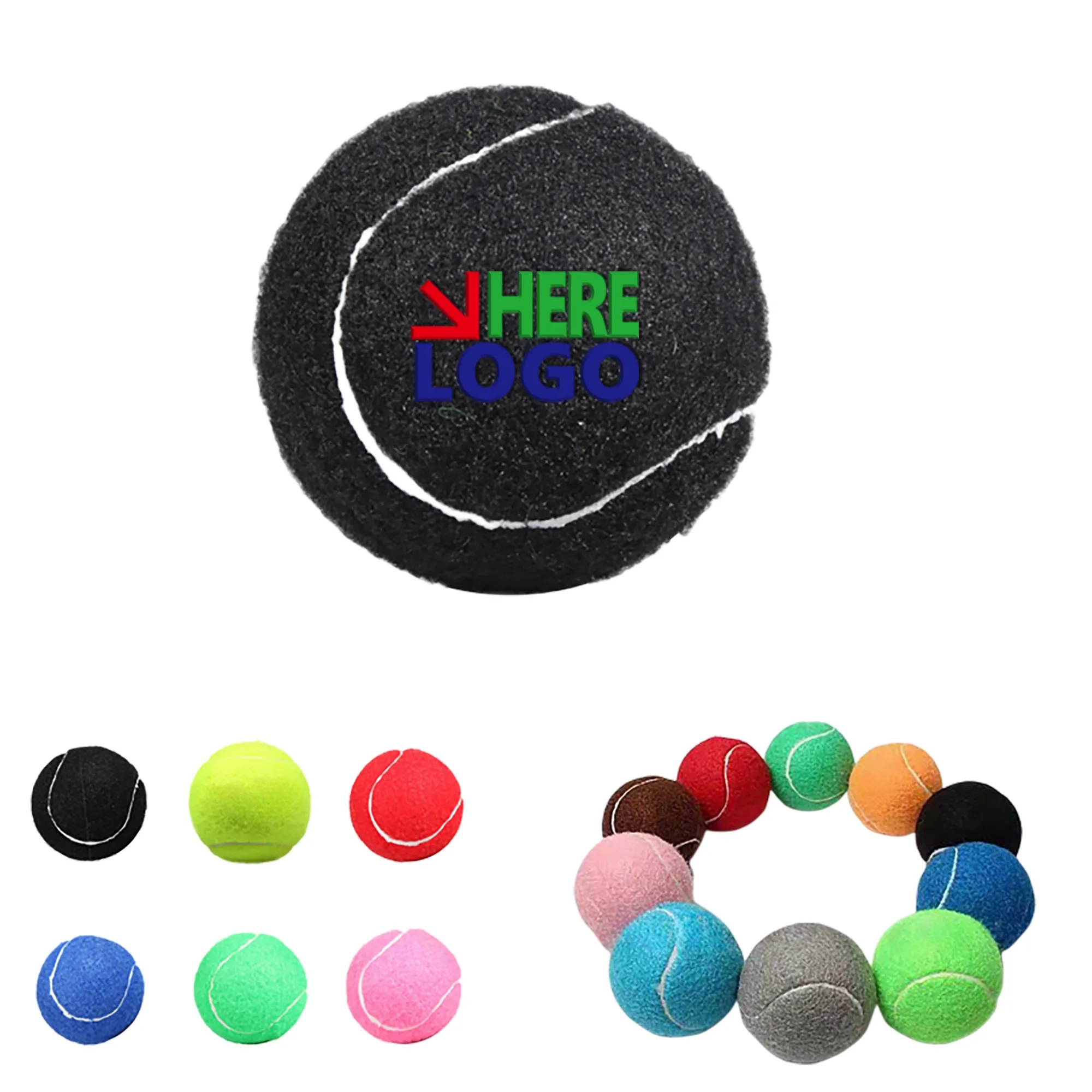 2.5 Inch Colored Interactive Puppy Tennis Balls MOQ 50 PCS 5