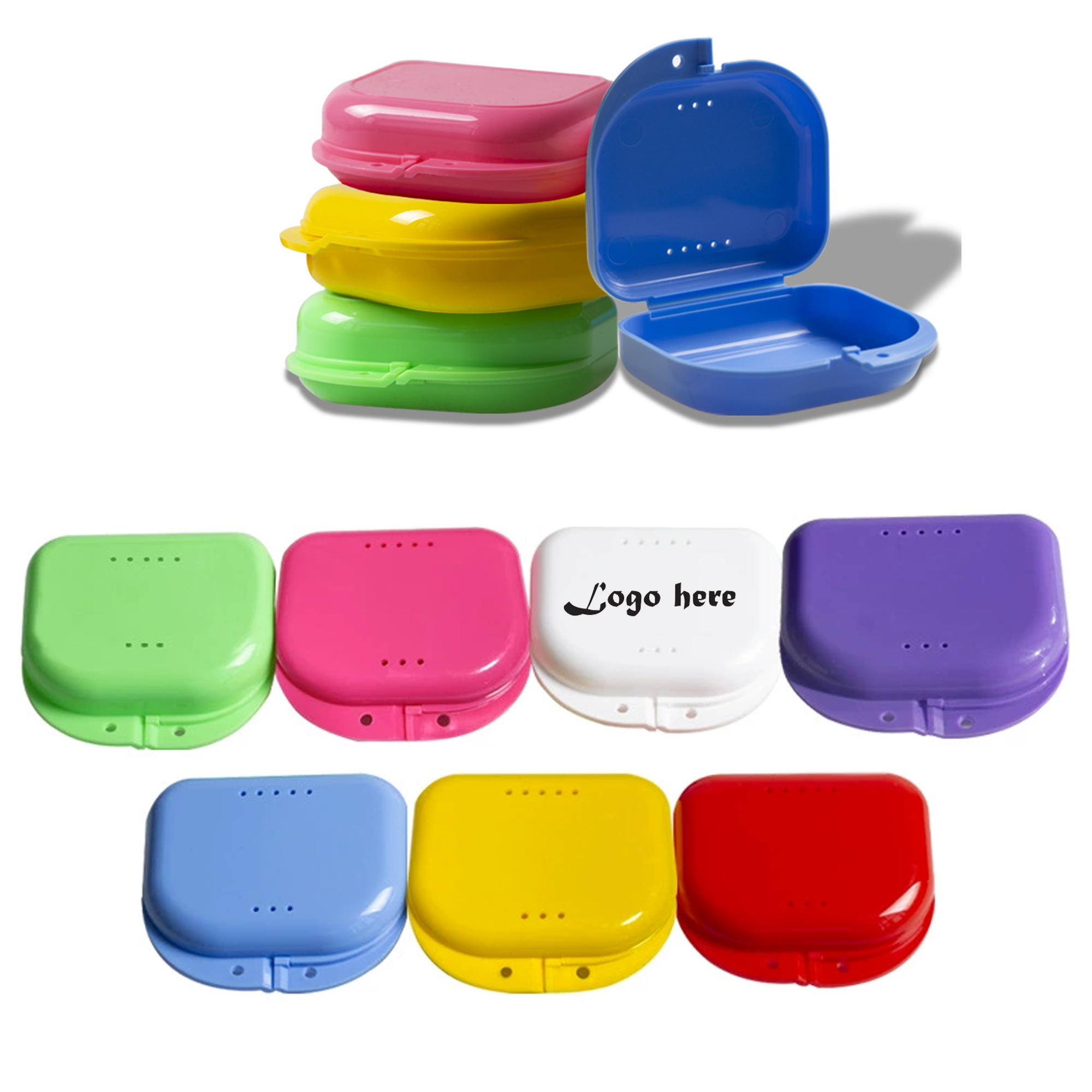 Mouth Guard Case Orthodontic Dental Retainer Box With Vent Holes 2