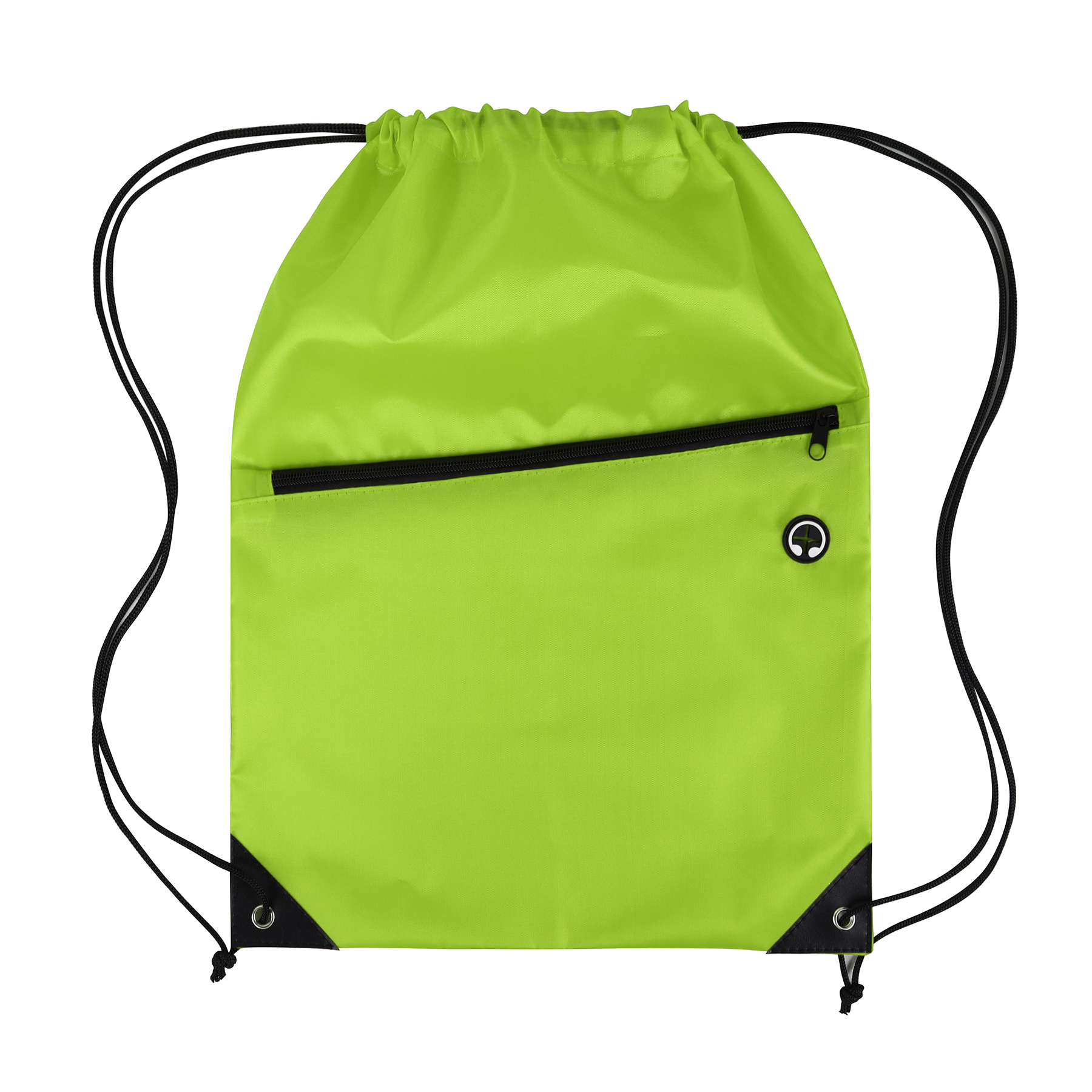 Drawstring Backpack with Front Zipper Pocket 107