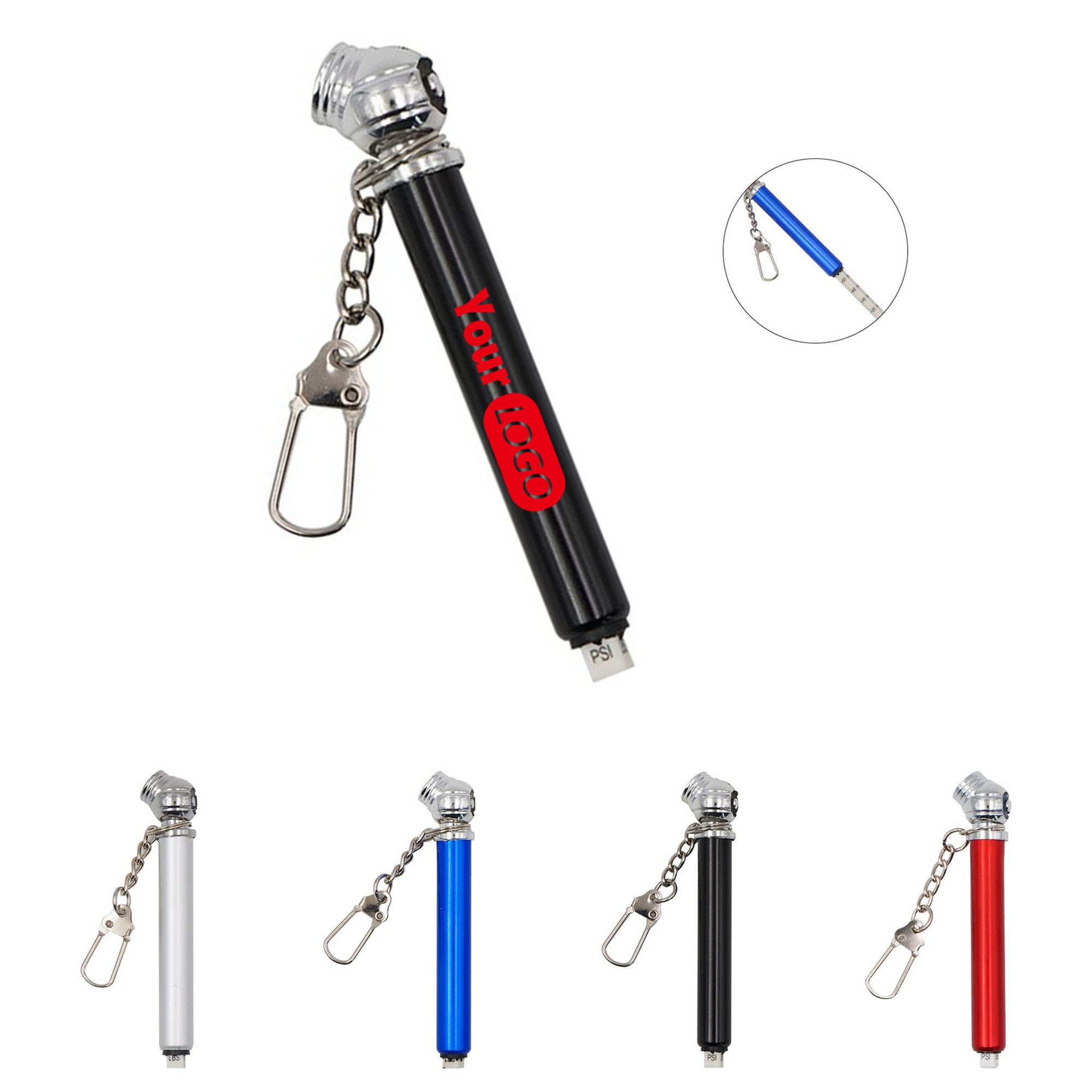 Mini Aluminum Tire Pressure Gauge with Keychain 4