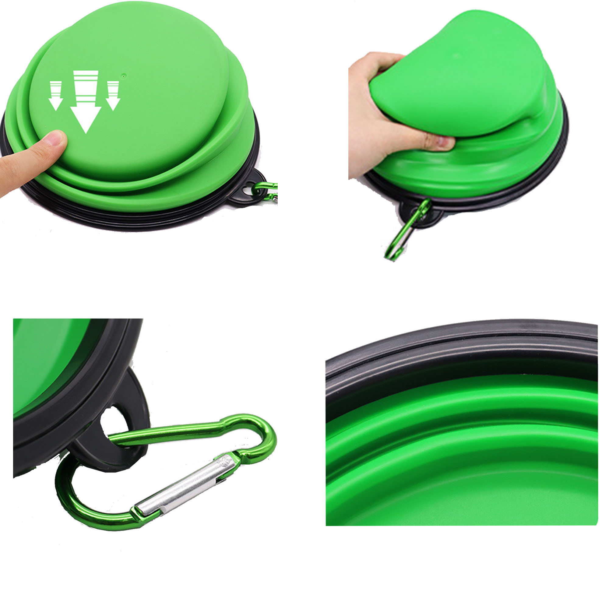 TPE Collapsible Pet Bowl With Carabiner 7