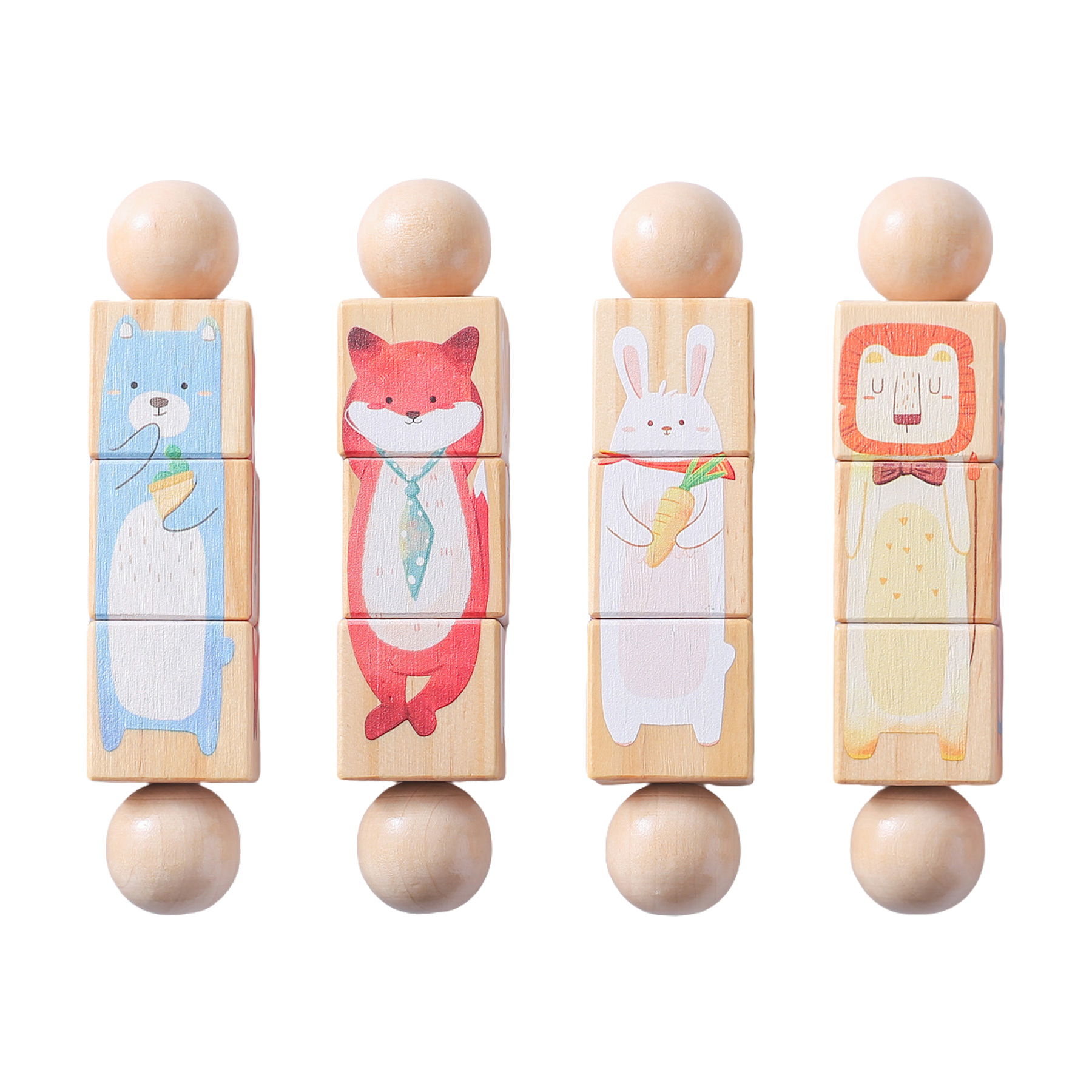 Rotating Wooden Customized Patterns Puzzles 8