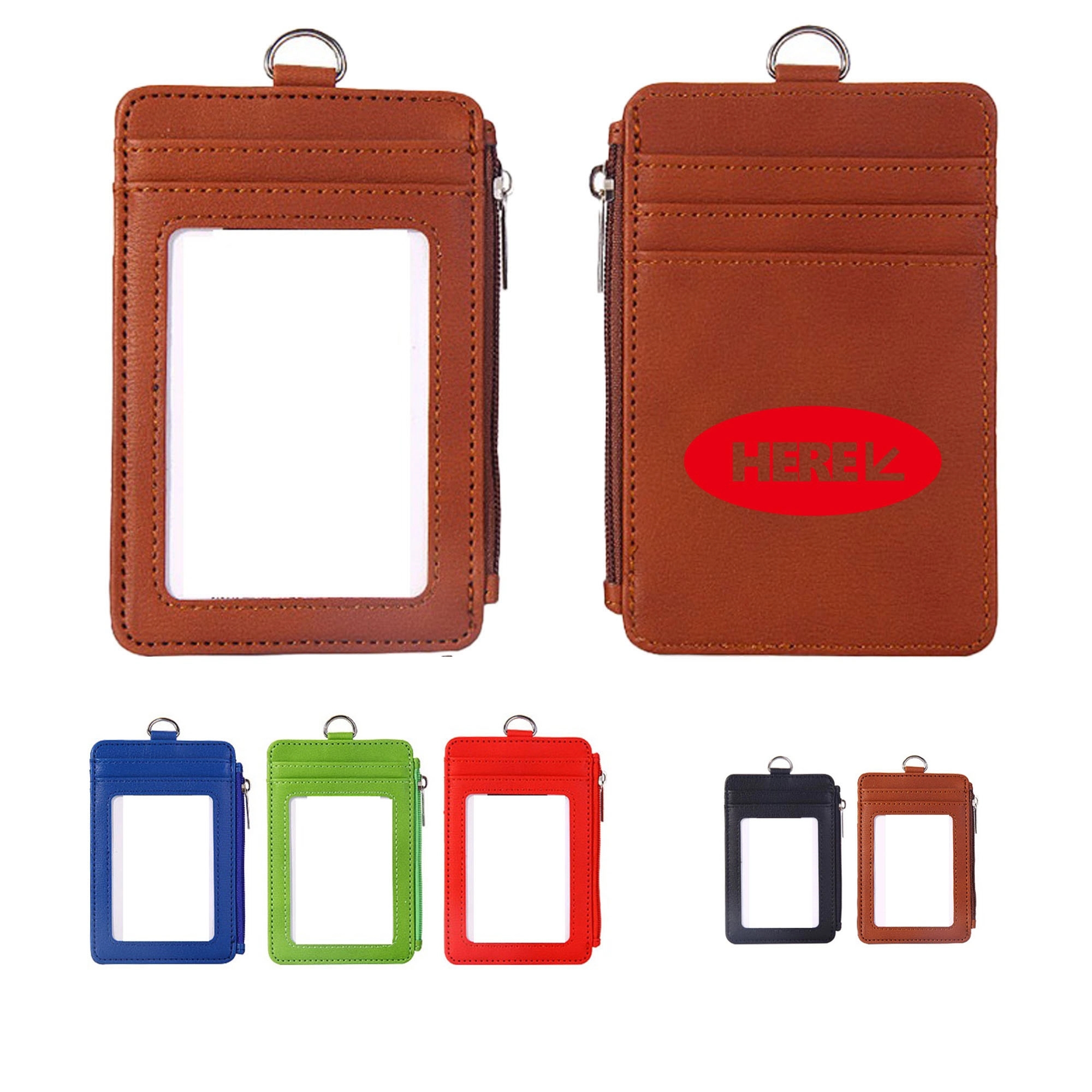 Leather ID Badge Holder