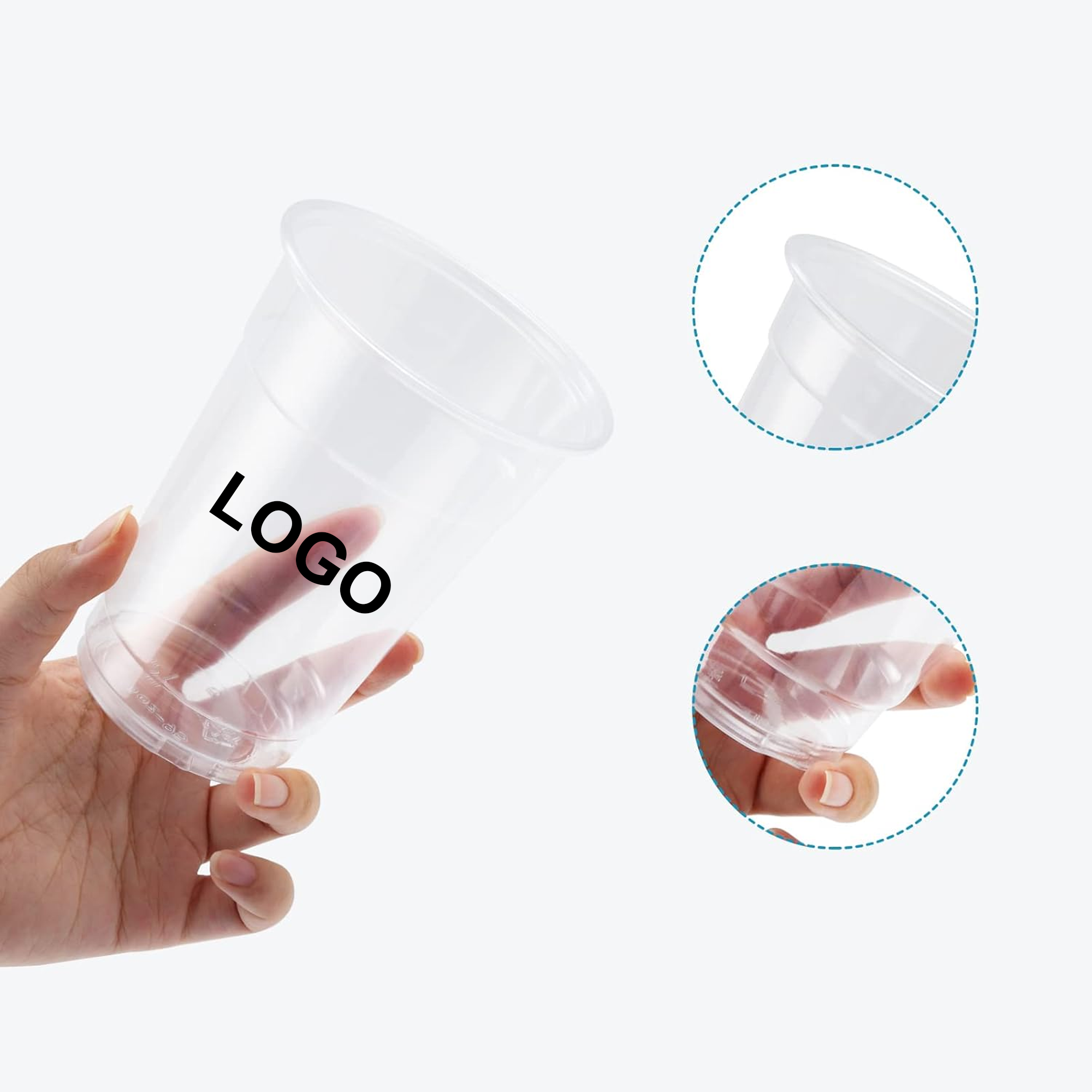 16 OZ Clear Plastic Cups 6