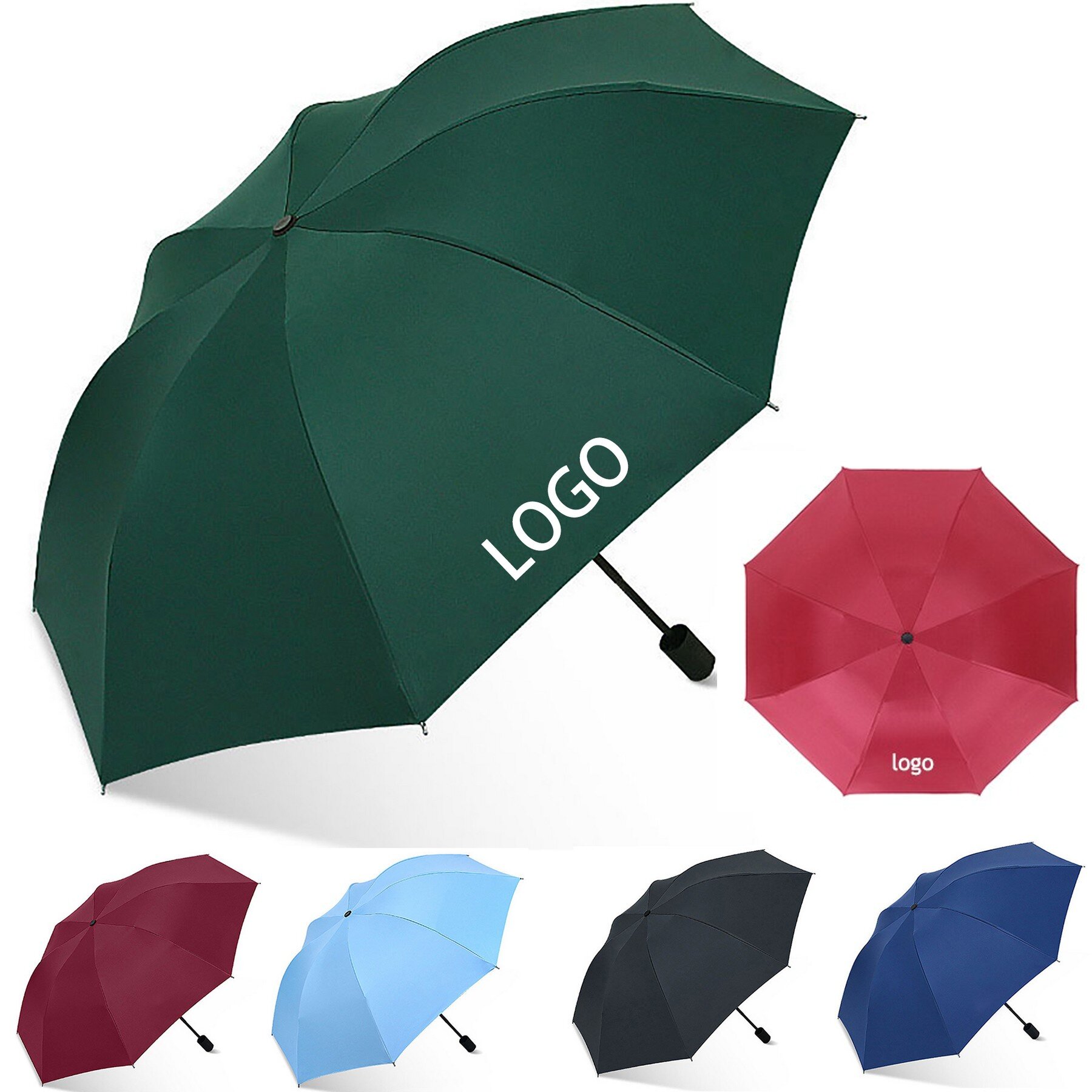 8 Ribs 38"UV Protection Folding Umbrella 7