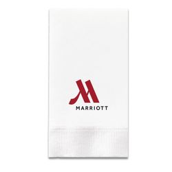 3-Ply White Dinner Napkin - 1/8 Fold - High Line