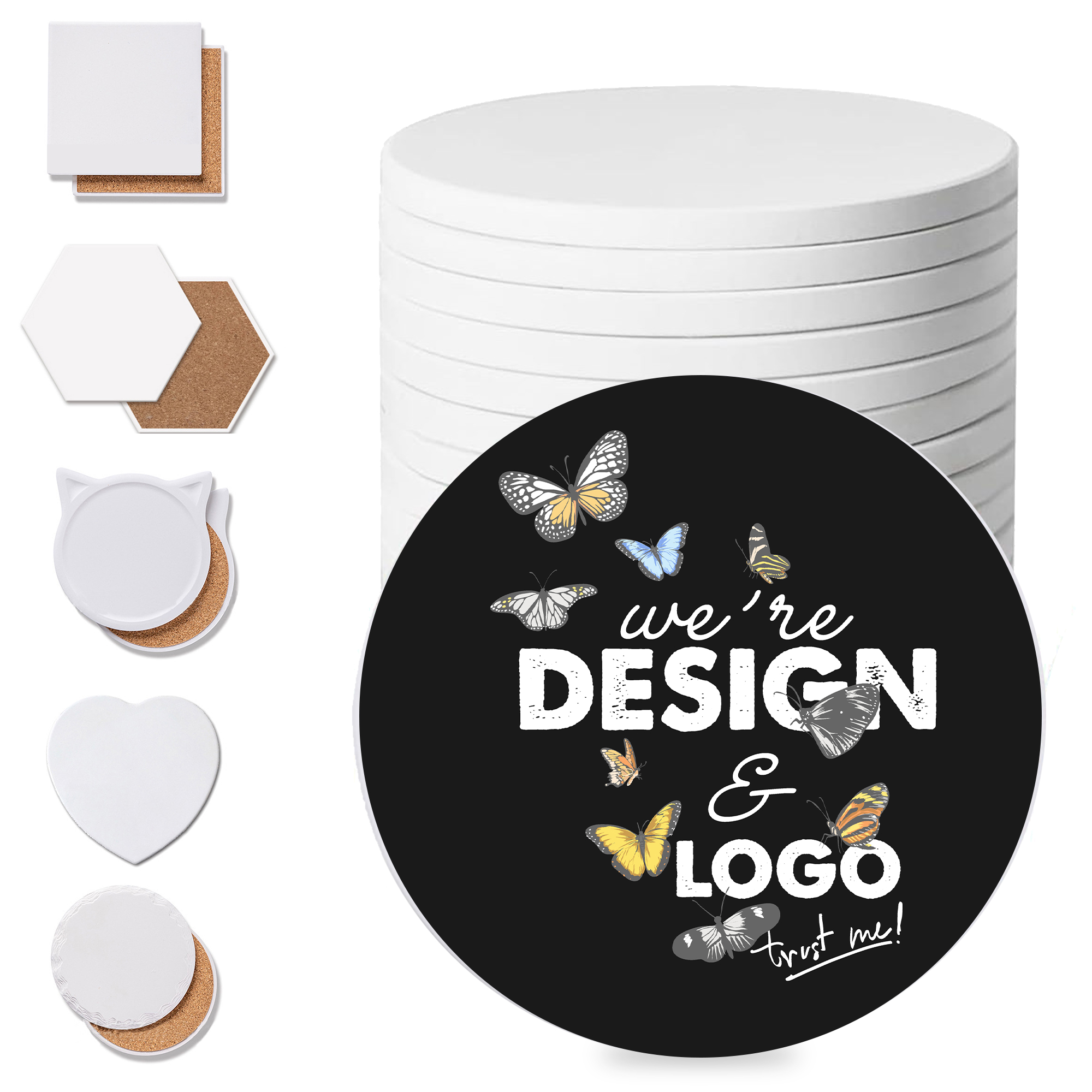 Blank Ceramic Coasters for Custom Printing