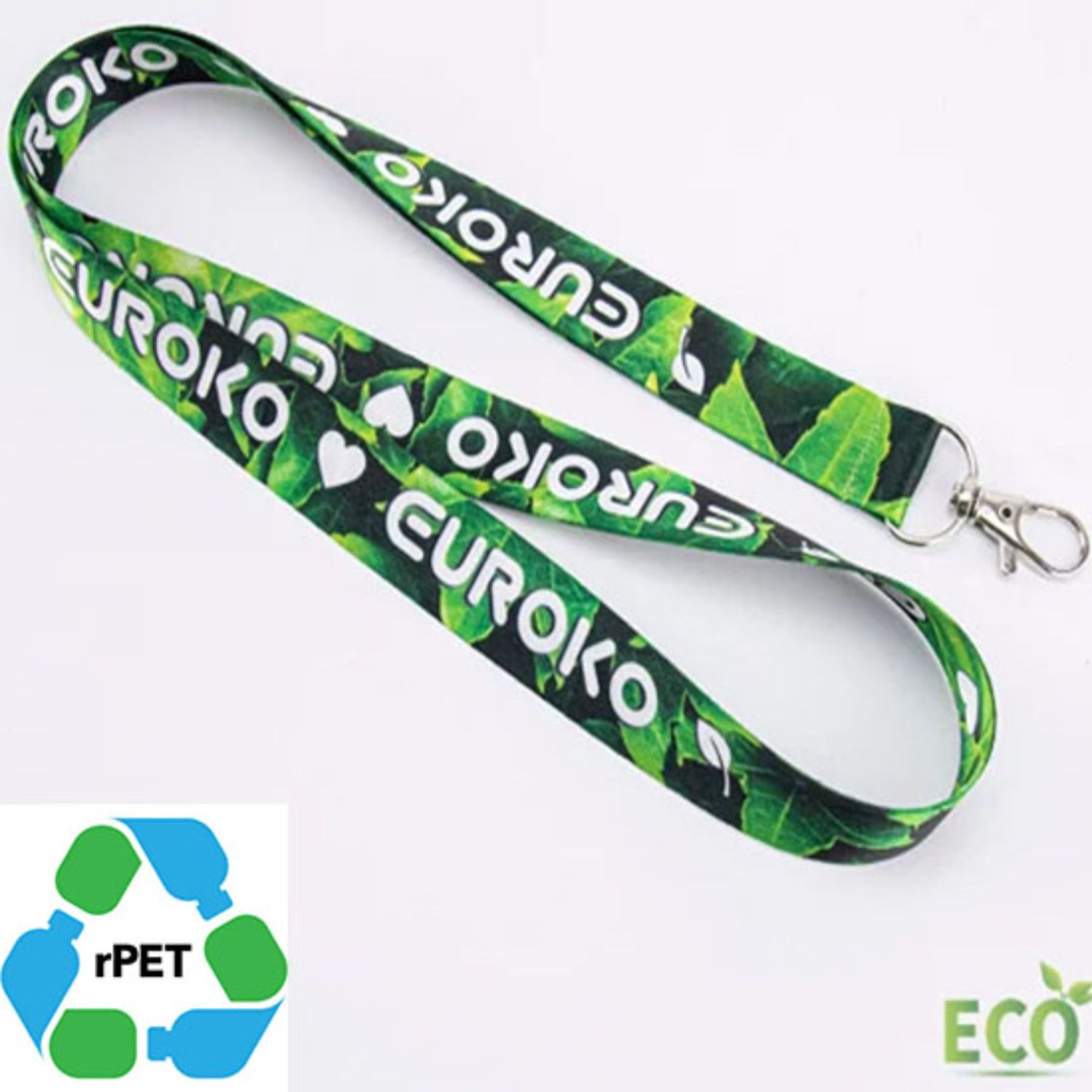 Lobster Claw rPET Recycled Polyester Sublimation Lanyard