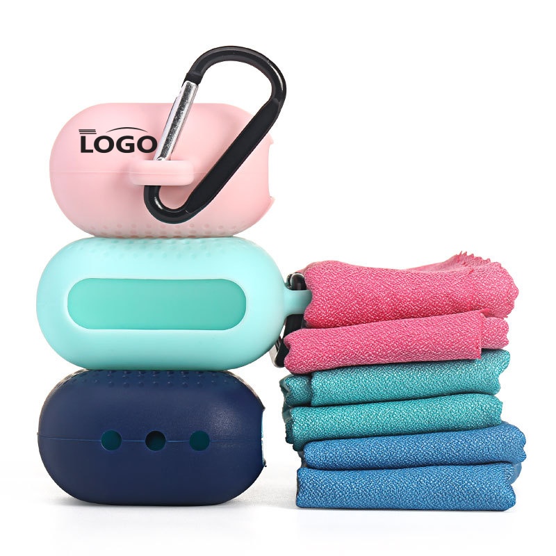 Portable Cooling Towel with Silicone Case 5
