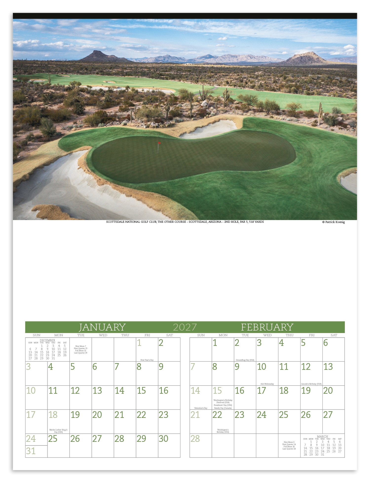 Triumph Calendars Executive Golf Calendar