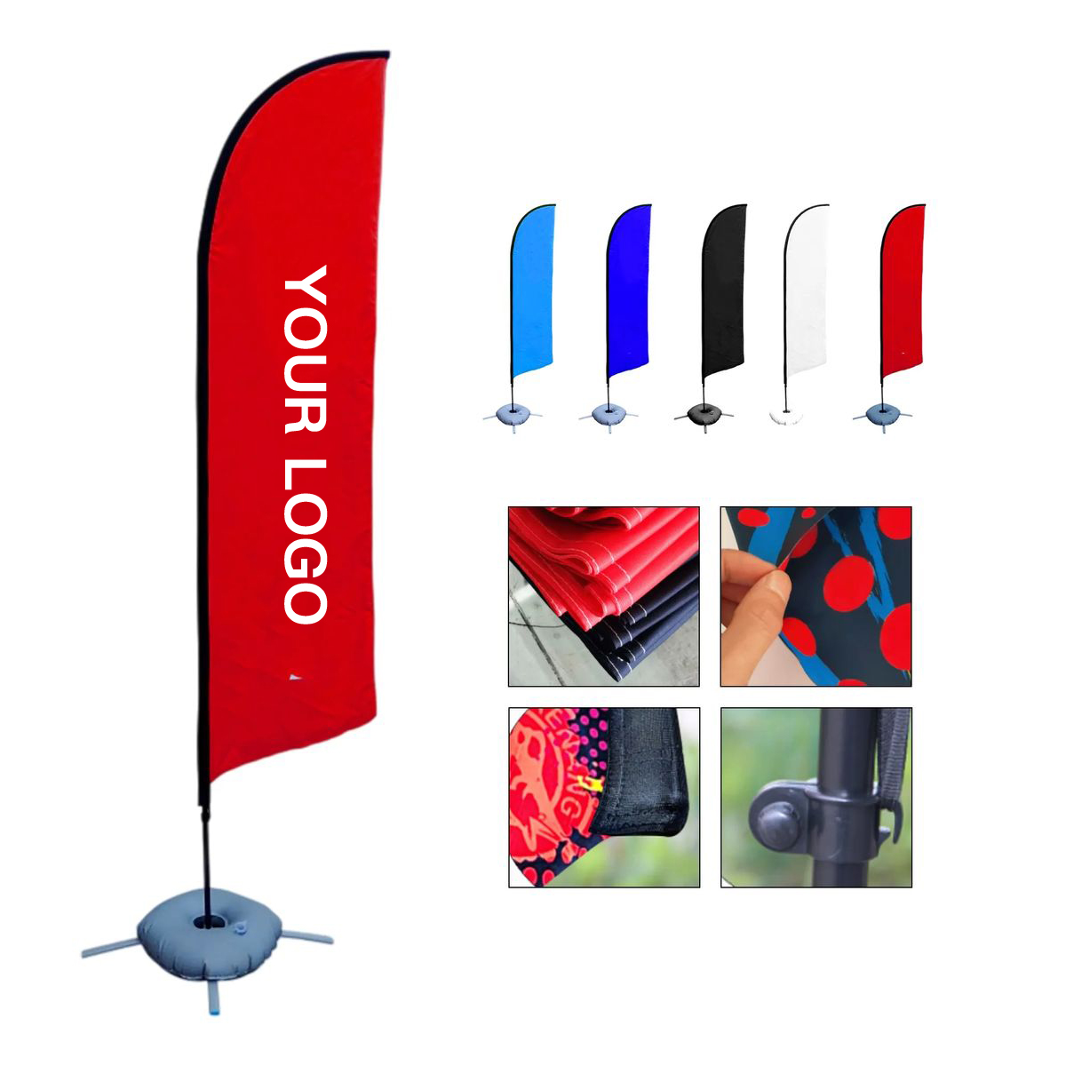 Outdoor Feather Flag Banner Double Sided Printing