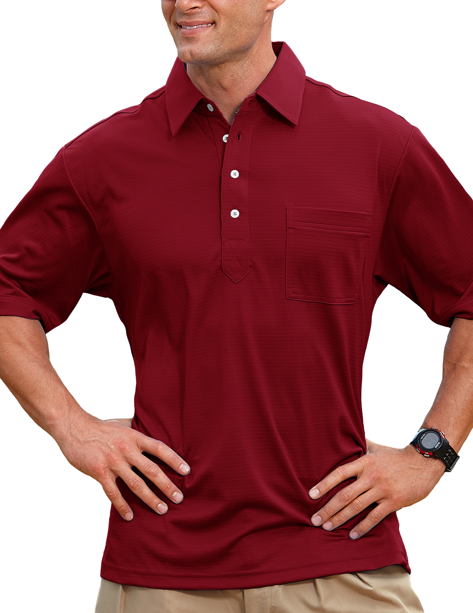 Men's Members Only Ottoman Solid Polo Shirt 25