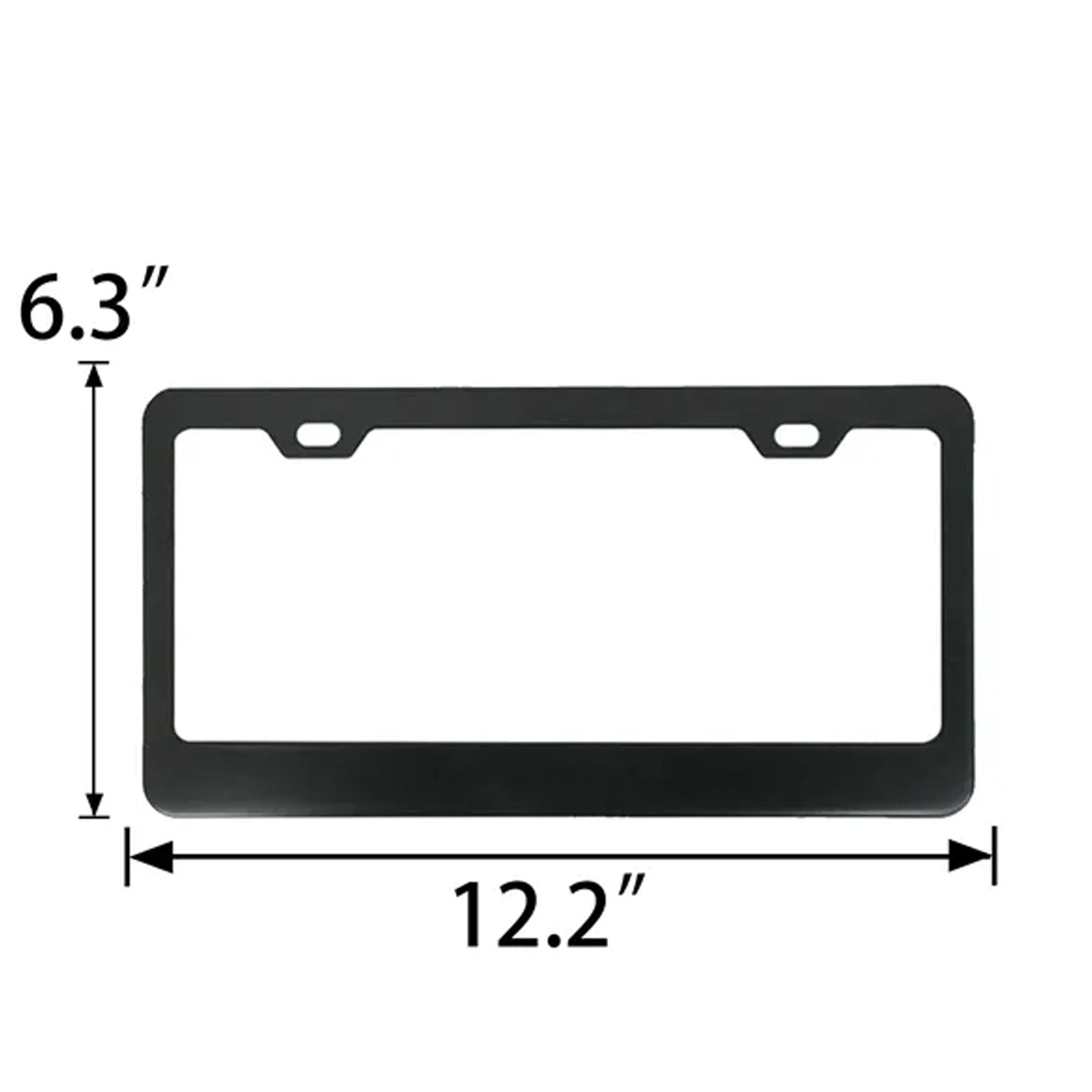Aluminum Tag Frame for License Plates, Universal Fit 6