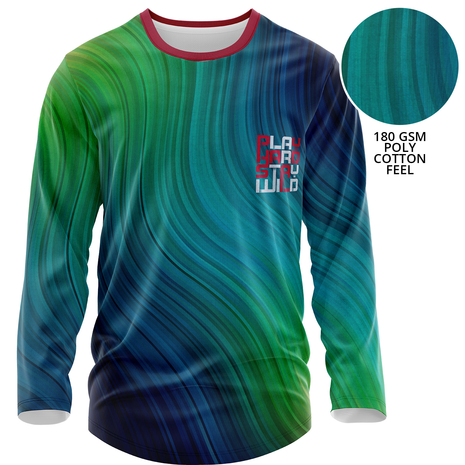 Youth 180 GSM Cotton Feel Sublimation Long Sleeve T-shirt