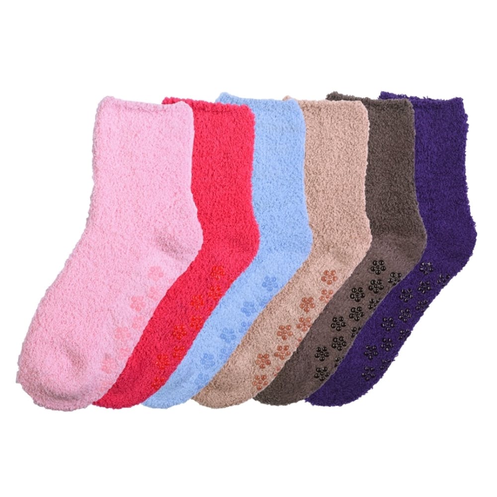 Women's Fuzzy Slipper Socks - Non-Slip Bottom Size 9-11 3