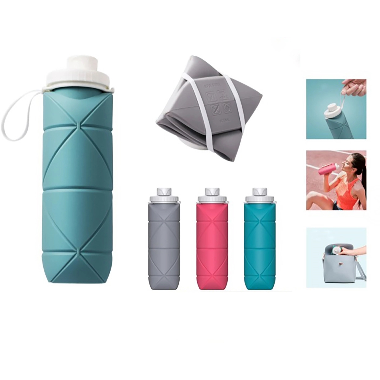 Collapsible Silicone Water Bottle