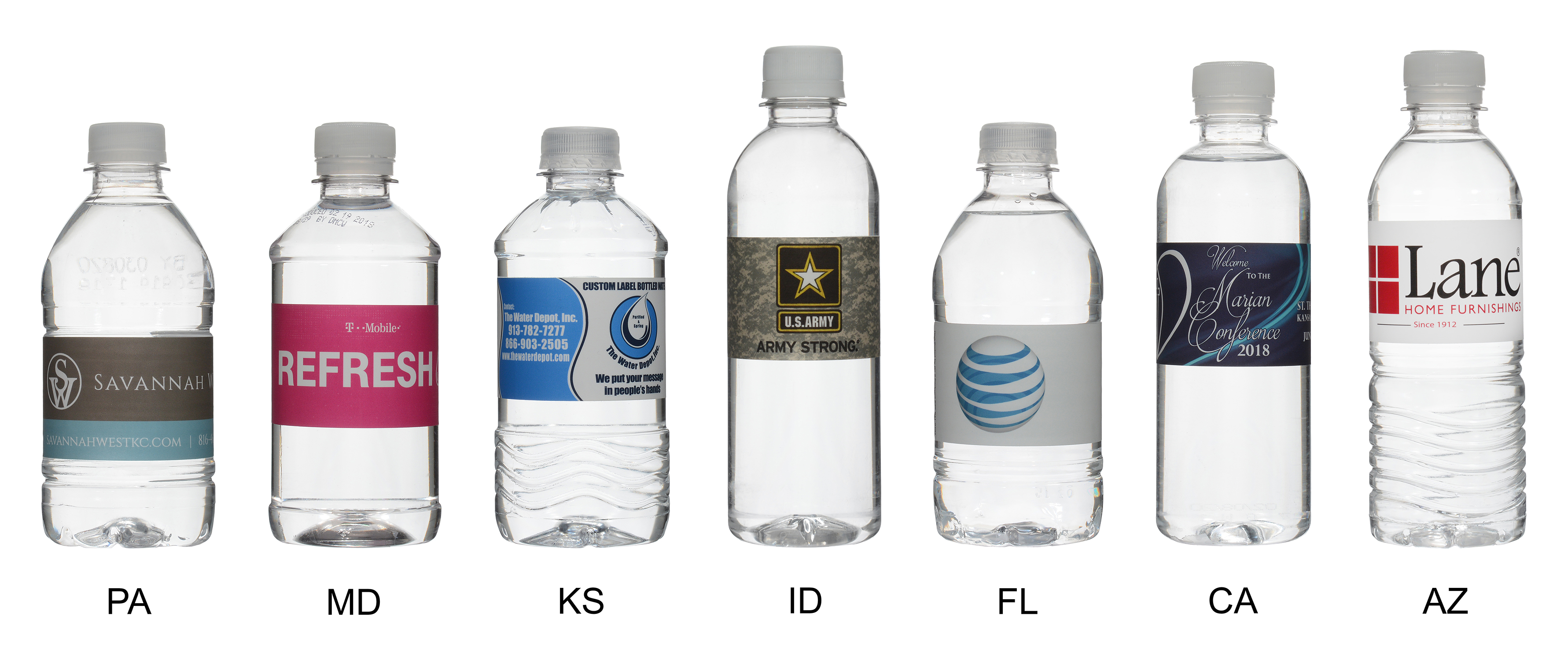 Custom Label 12 oz Bottled Water 1