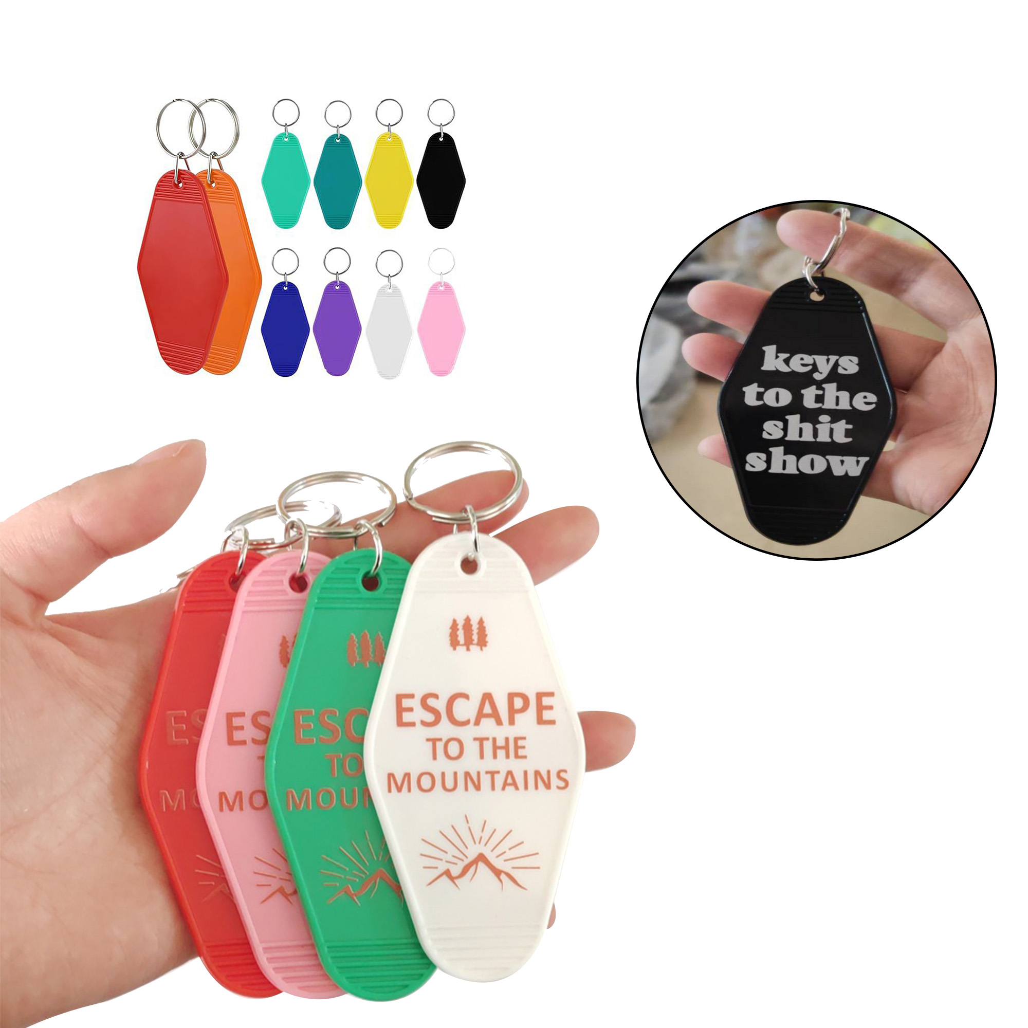 Rhombus Motel Key Plate And Bag Tag 4