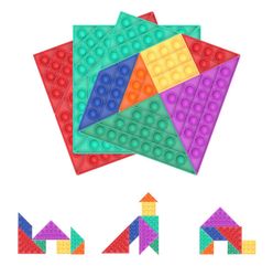 Tangram Push Pop Bubble Fidget Toy