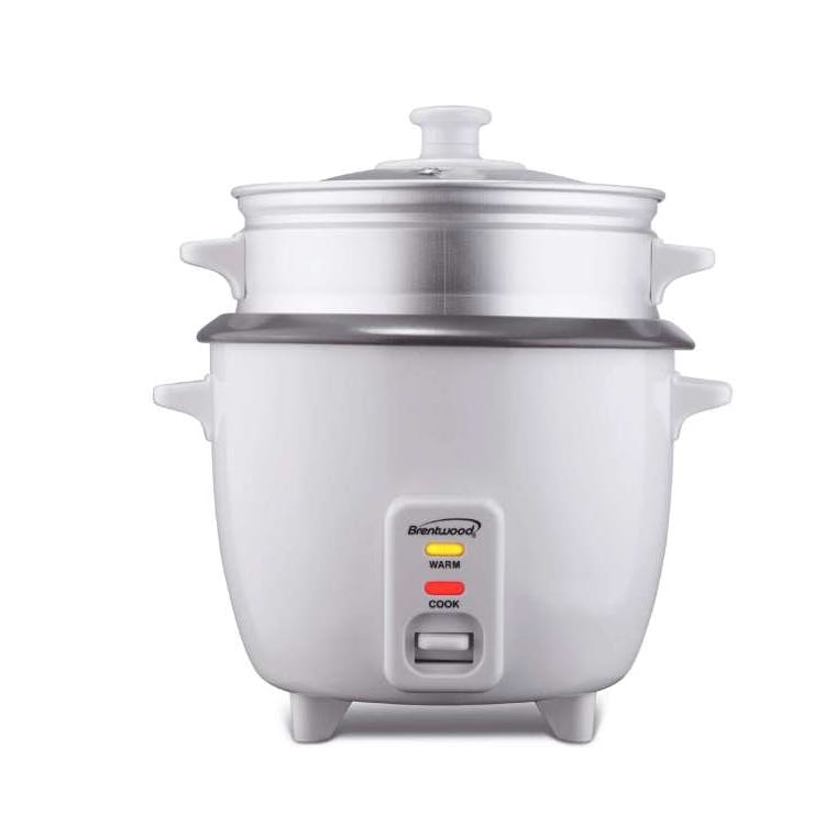 8-Cup Rice Cooker with Steamer White 3
