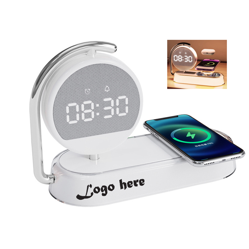 LED Alarm Clock with Wireless Charging and Night Light 2