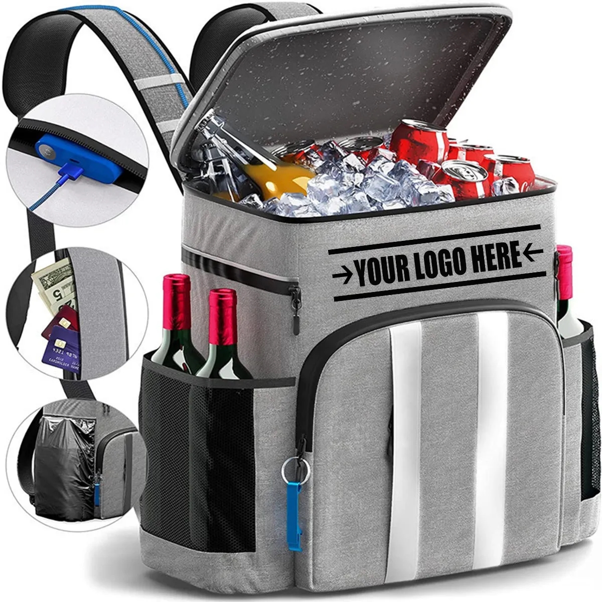 40L Leakproof Insulated Cooler Backpack