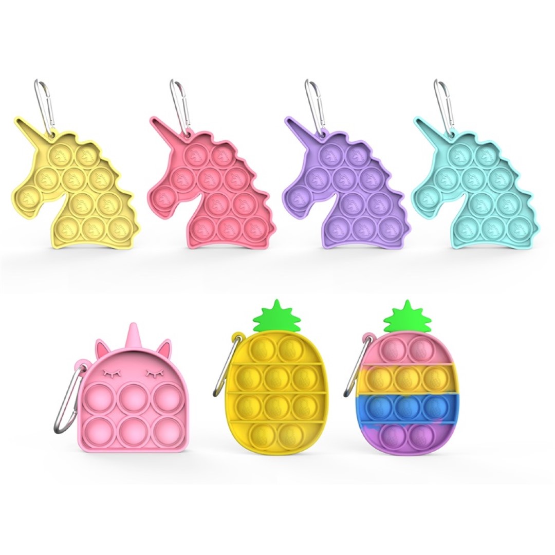 Mini Pop Bubble Sensory Fidget Toys Anxiety Keychain