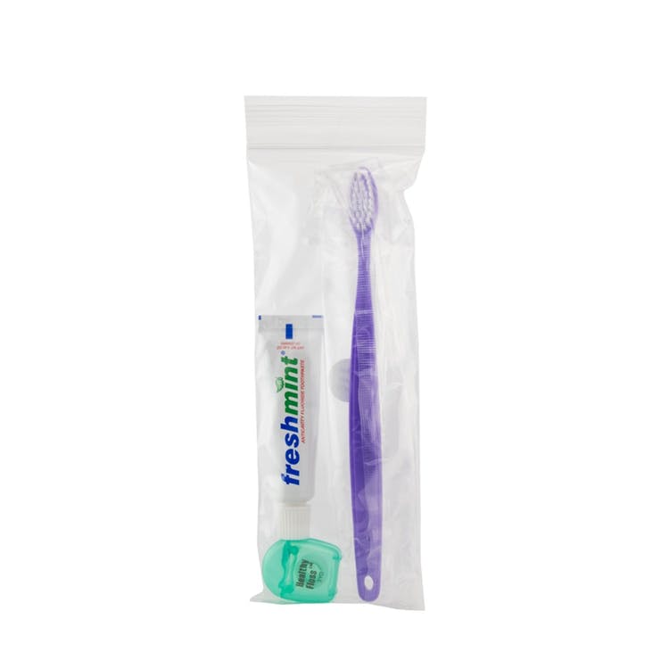 Adult Value Dental Kits - Assorted Colors 4-Piece 3