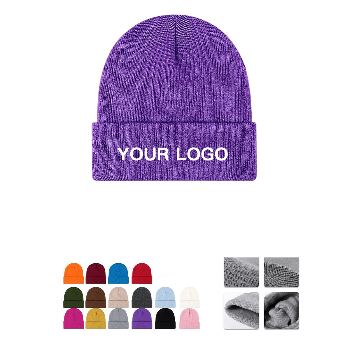 Cuffed Knit Beanie for Cold Weather