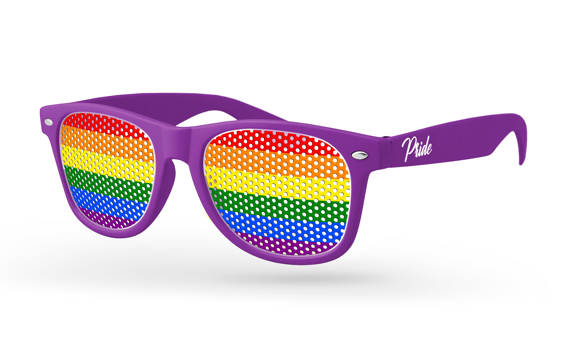 Retro Pinhole Sunglasses w/ 1-Color Temple Imprint 60