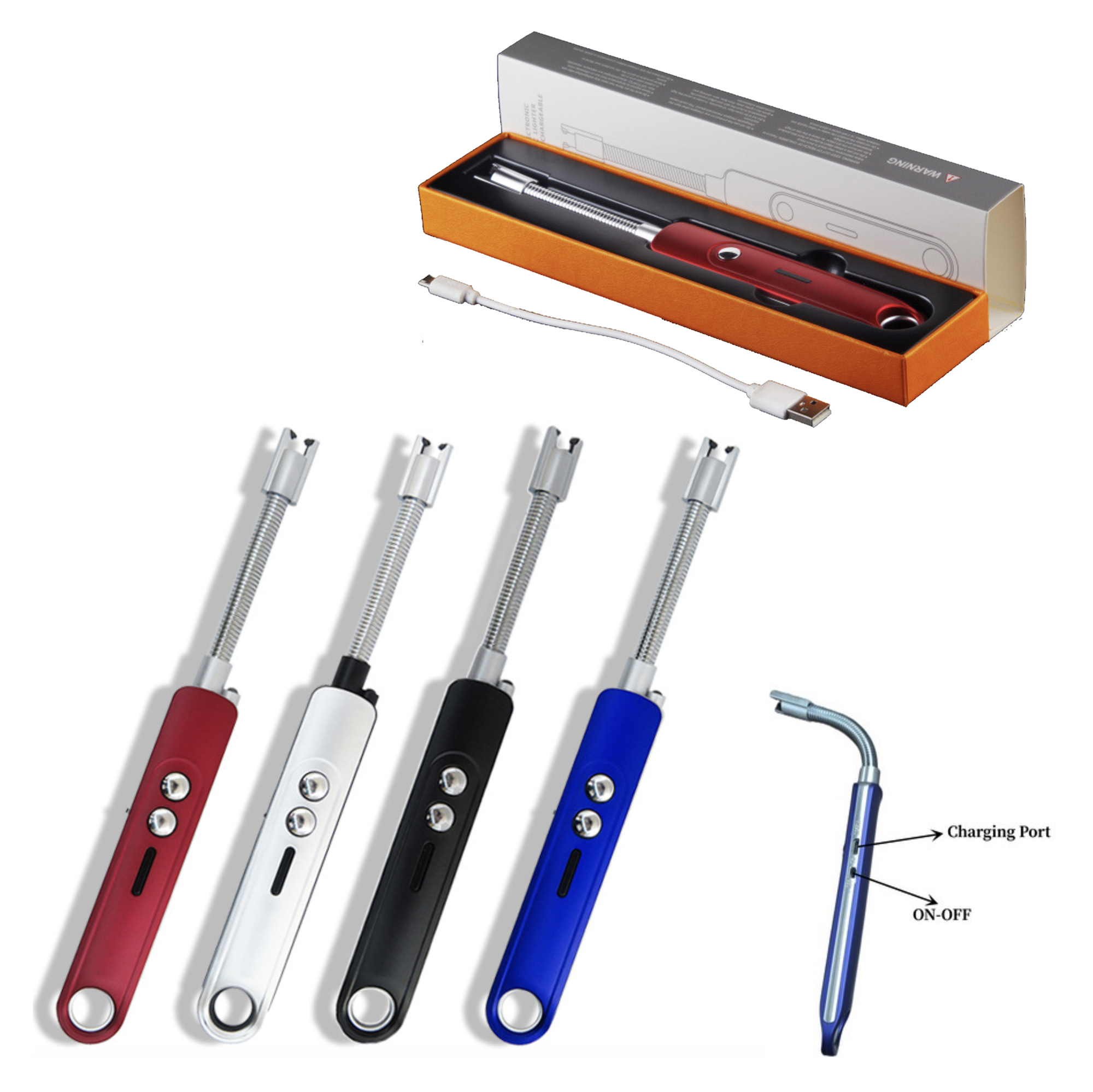 Flexible Neck USB Lighter for Candle Cooking 3