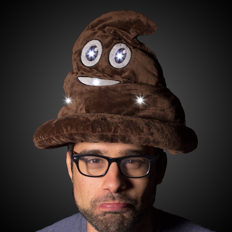 LED Poop Emojicon Hat HAT397 Something Inked