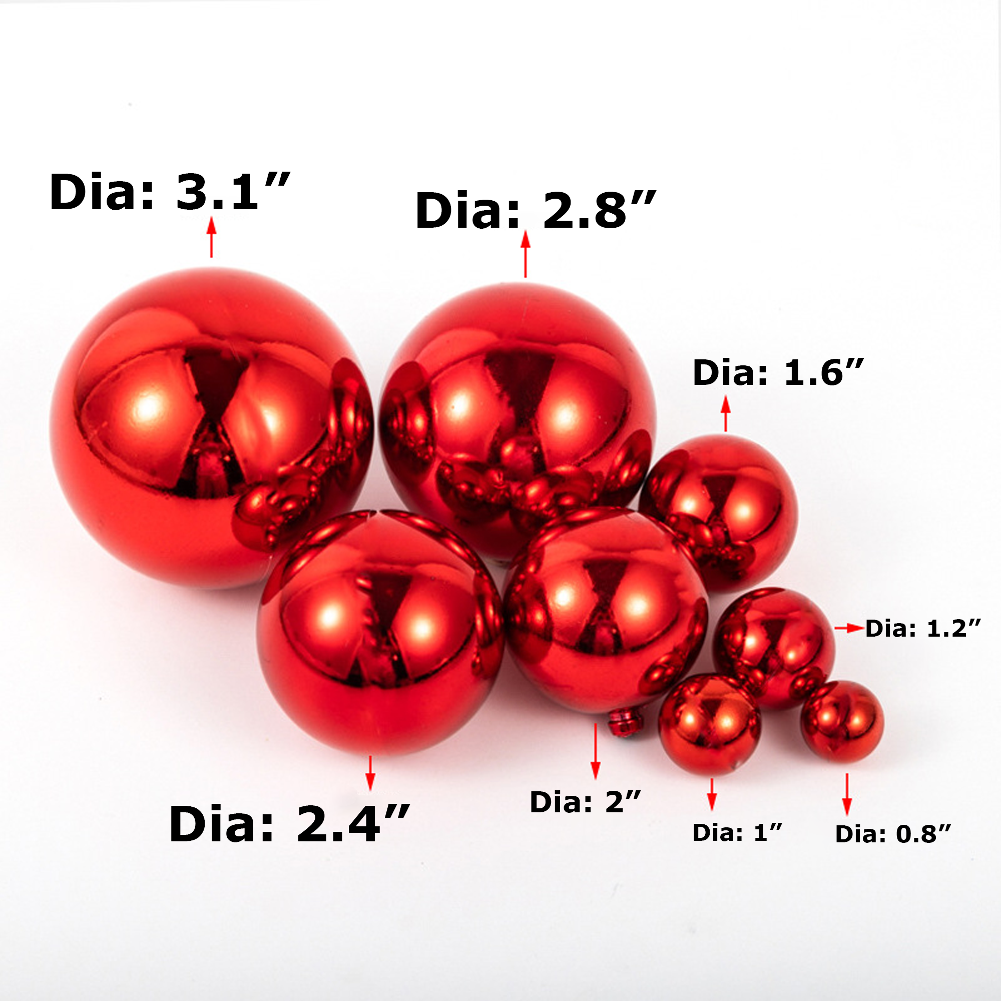 Metallic Coated Christmas Tree Ball Ornaments 5