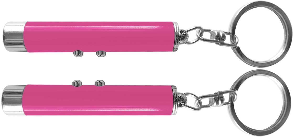 Dual function laser pointer and super bright LED flashlight with keychain. 33