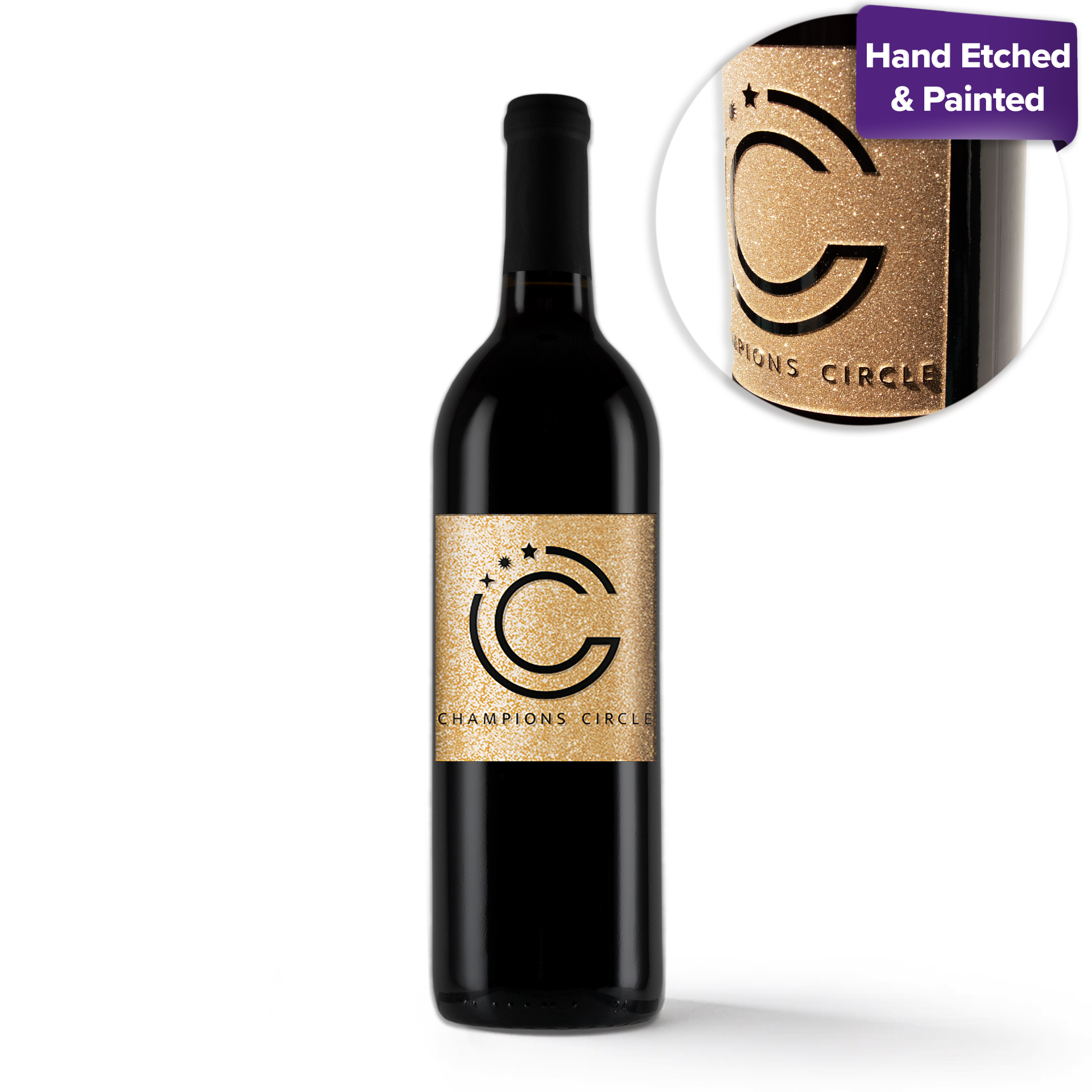 Etched Cabernet Sauvignon Red Wine Bottle 6
