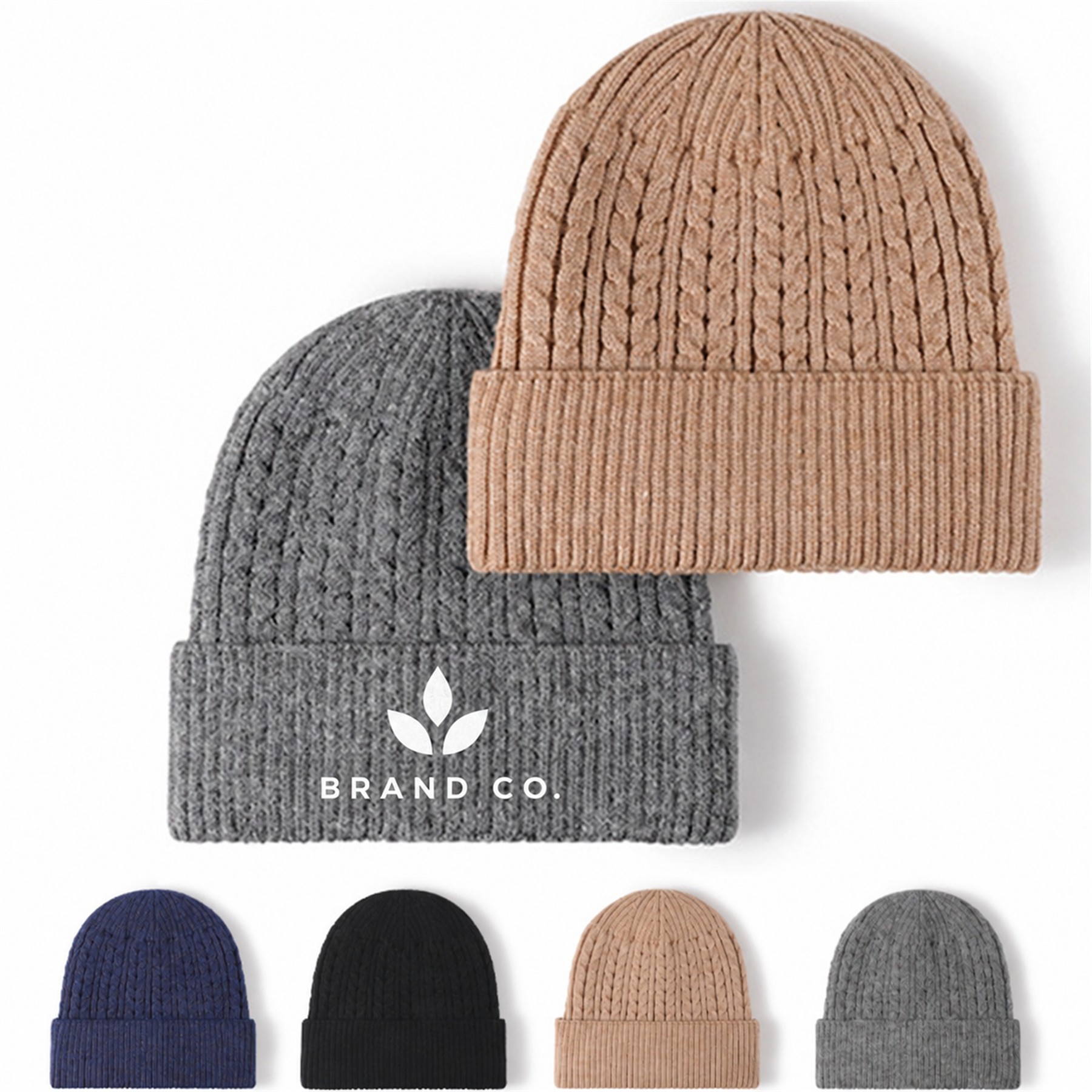 Winter Beanie Hat Cuffed Plain Hat