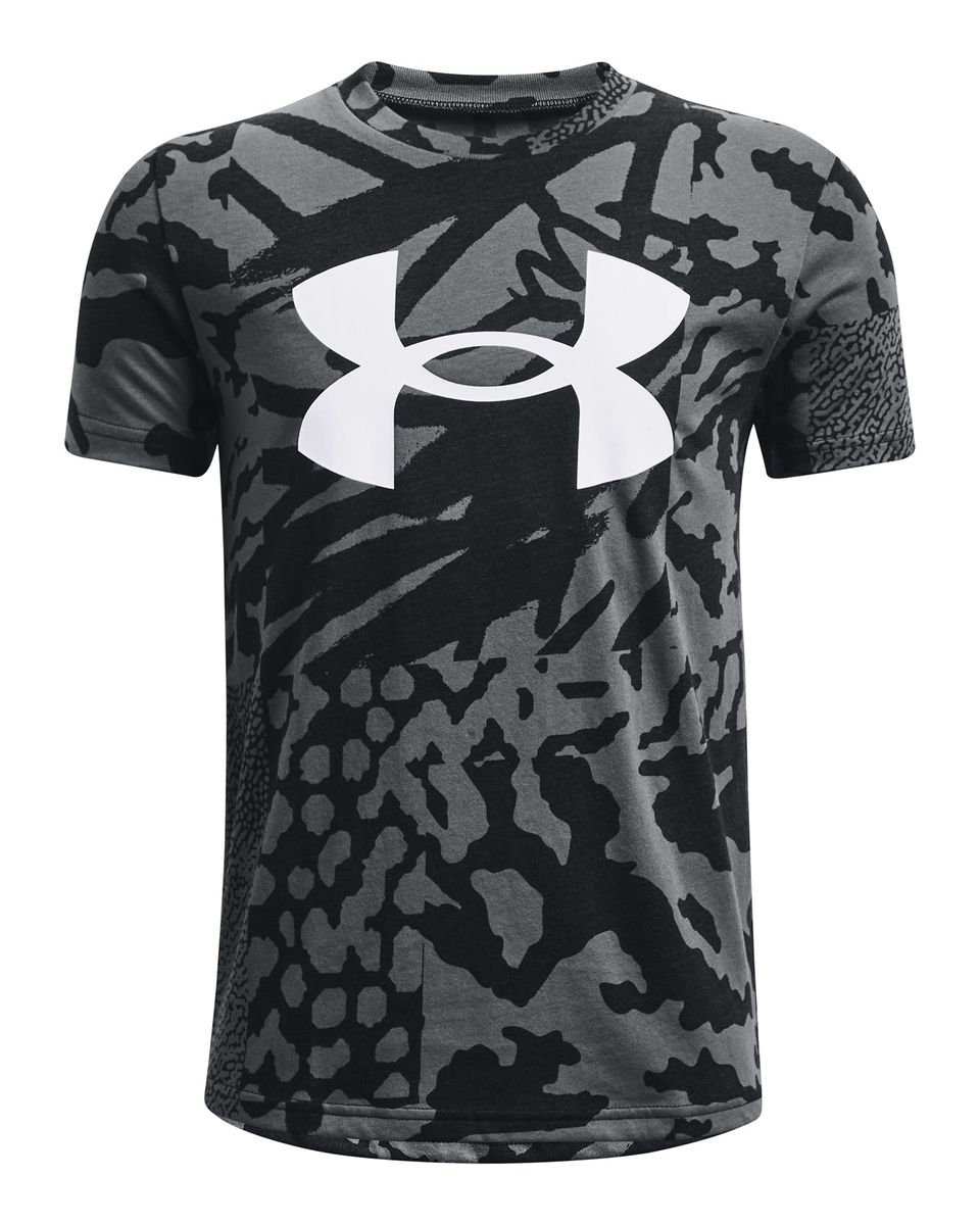 Boys' UA Basketball Big Logo Printed Short Sleeve 3