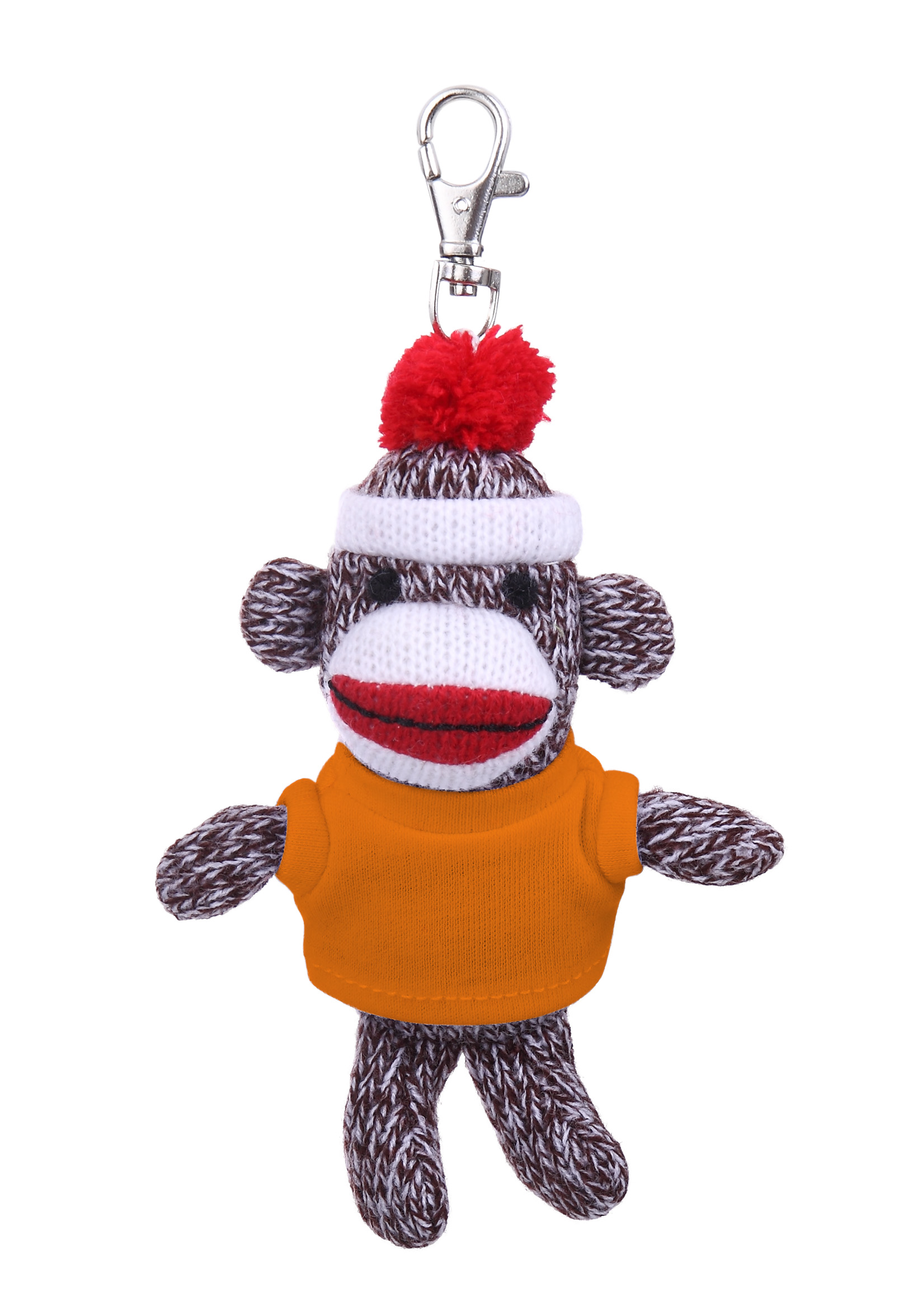 Plush Original Sock Monkey Keychain with Tee 22