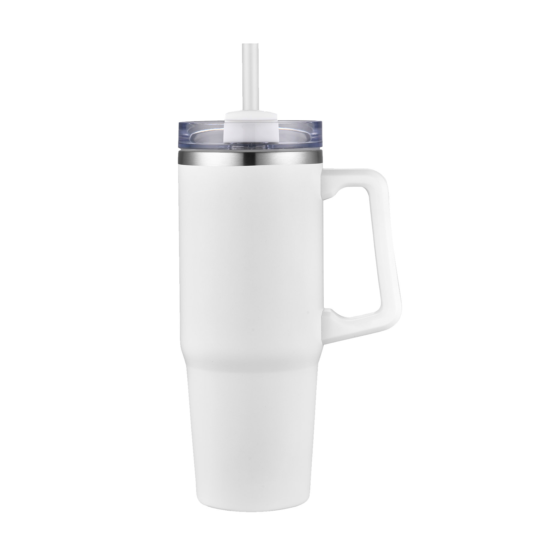 30 oz. Two Tone Travel Handle Mug with Twist Closure Straw Lid 17