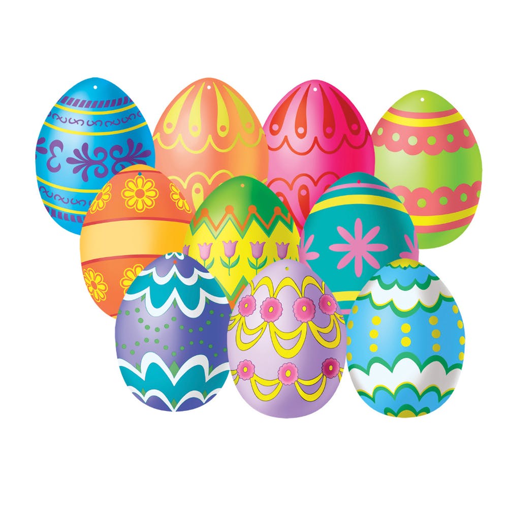 Mini Easter Egg Cutouts - 4.5" 3