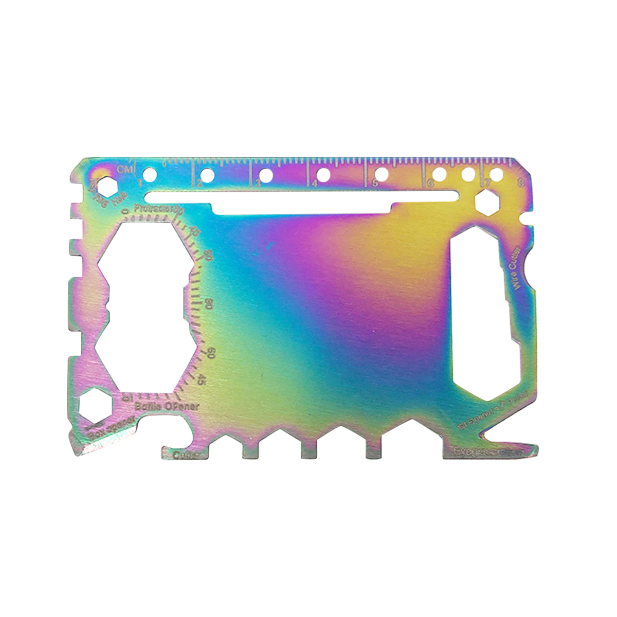 GearCard 46-in-1 Super Tool Card – Stainless Steel Multi-Tool with Hex Wrenches & Openers 6