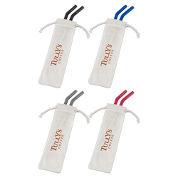 Reusable Stainless Steel Two Straw Set