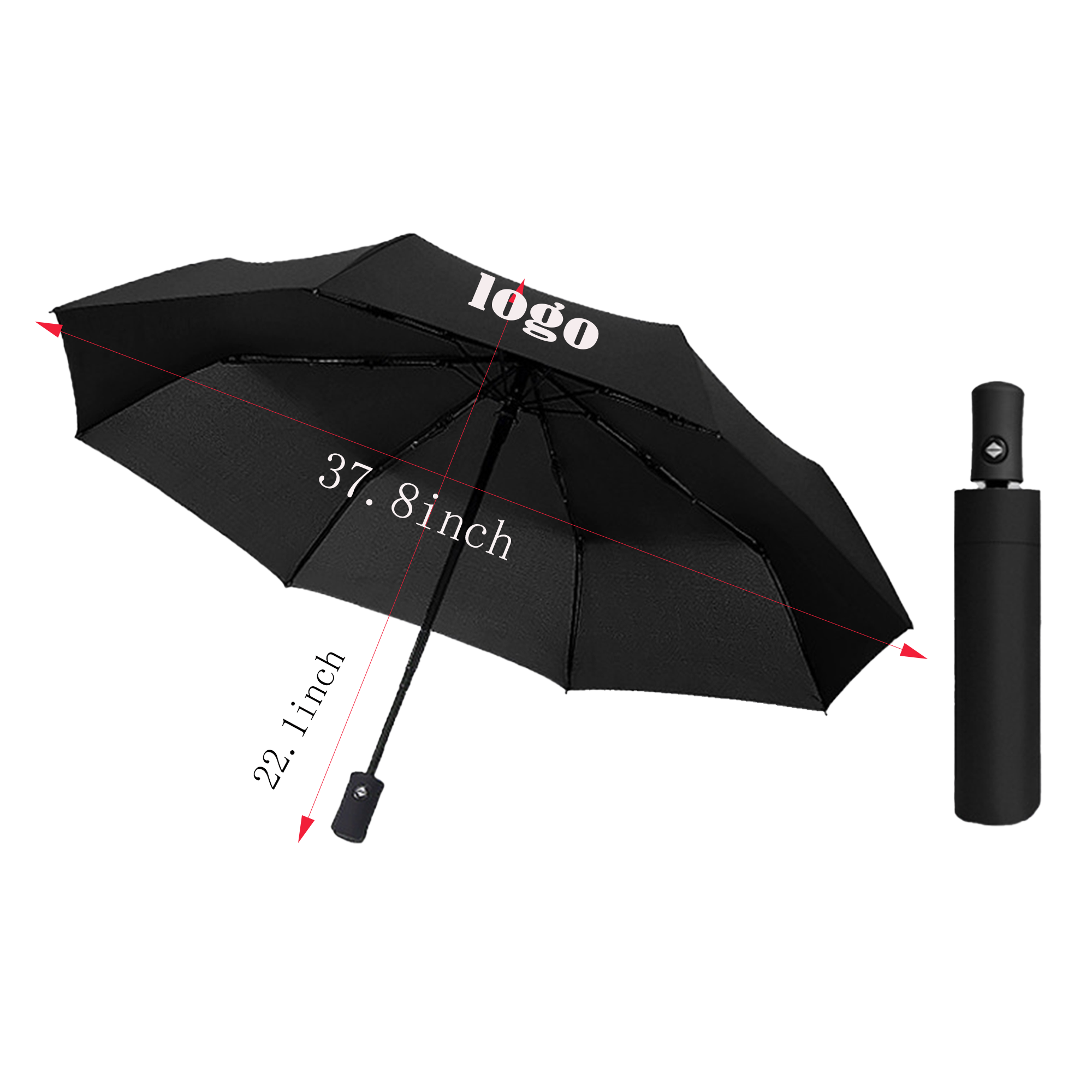 Portable Compact 8-Rib Automatic Umbrellas For Rain and Sunny MOQ10 4